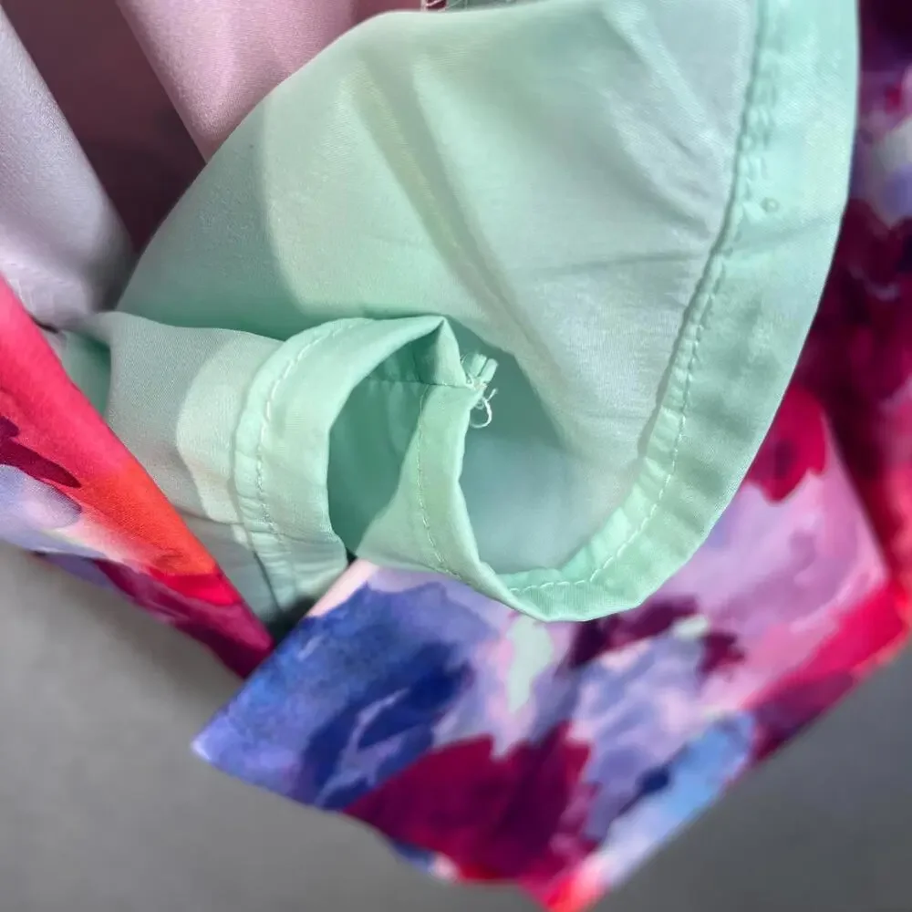 Trina Turk Delano Watercolor-‎ Print Race Back Fitted Dress Womens Size 0 NWT - Picture 5 of 10